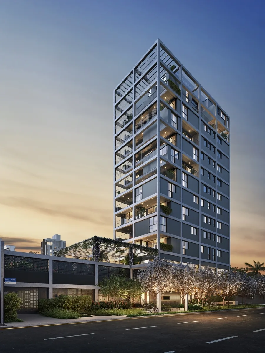 Fachada do UnLimited Homes, lançamento em Vila Olímpia, São Paulo