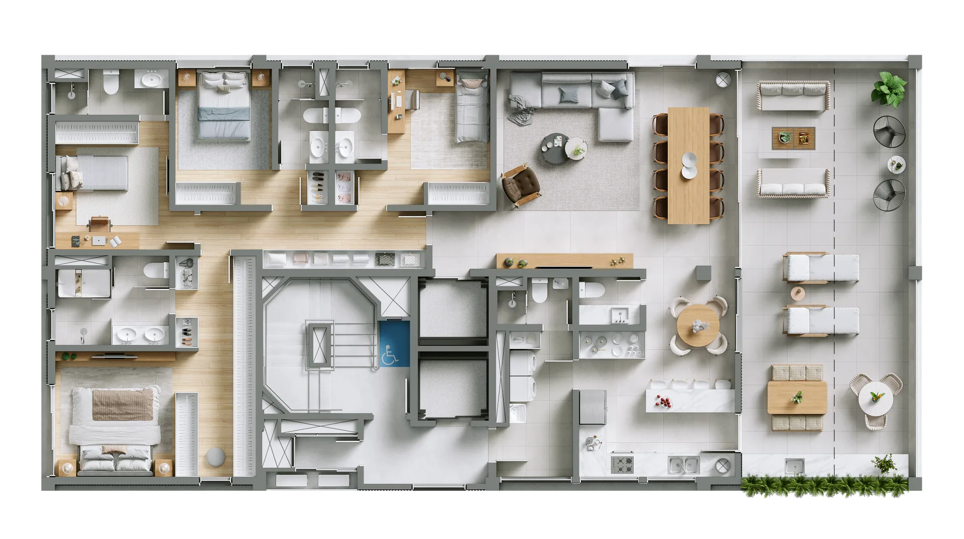 Planta do UnLimited Homes em Vila Olímpia — 4 dormitórios, 217 m²