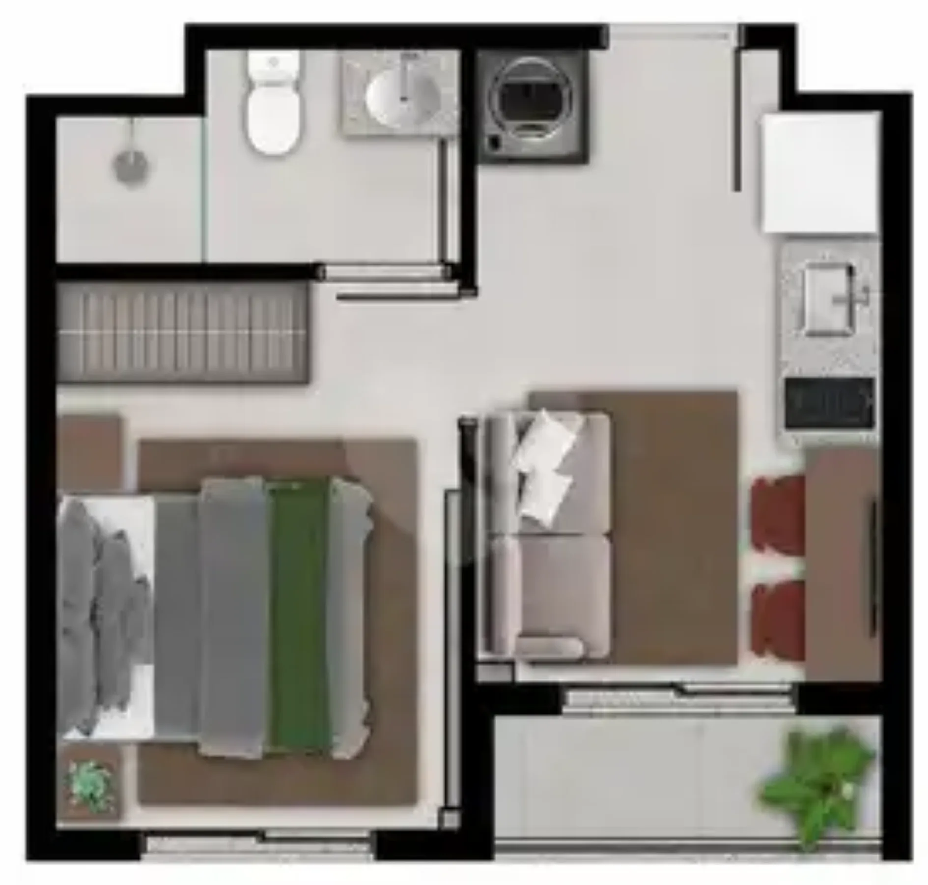 Planta do UP Sports Home em Vila Sônia — 1 dormitório, 25 m²