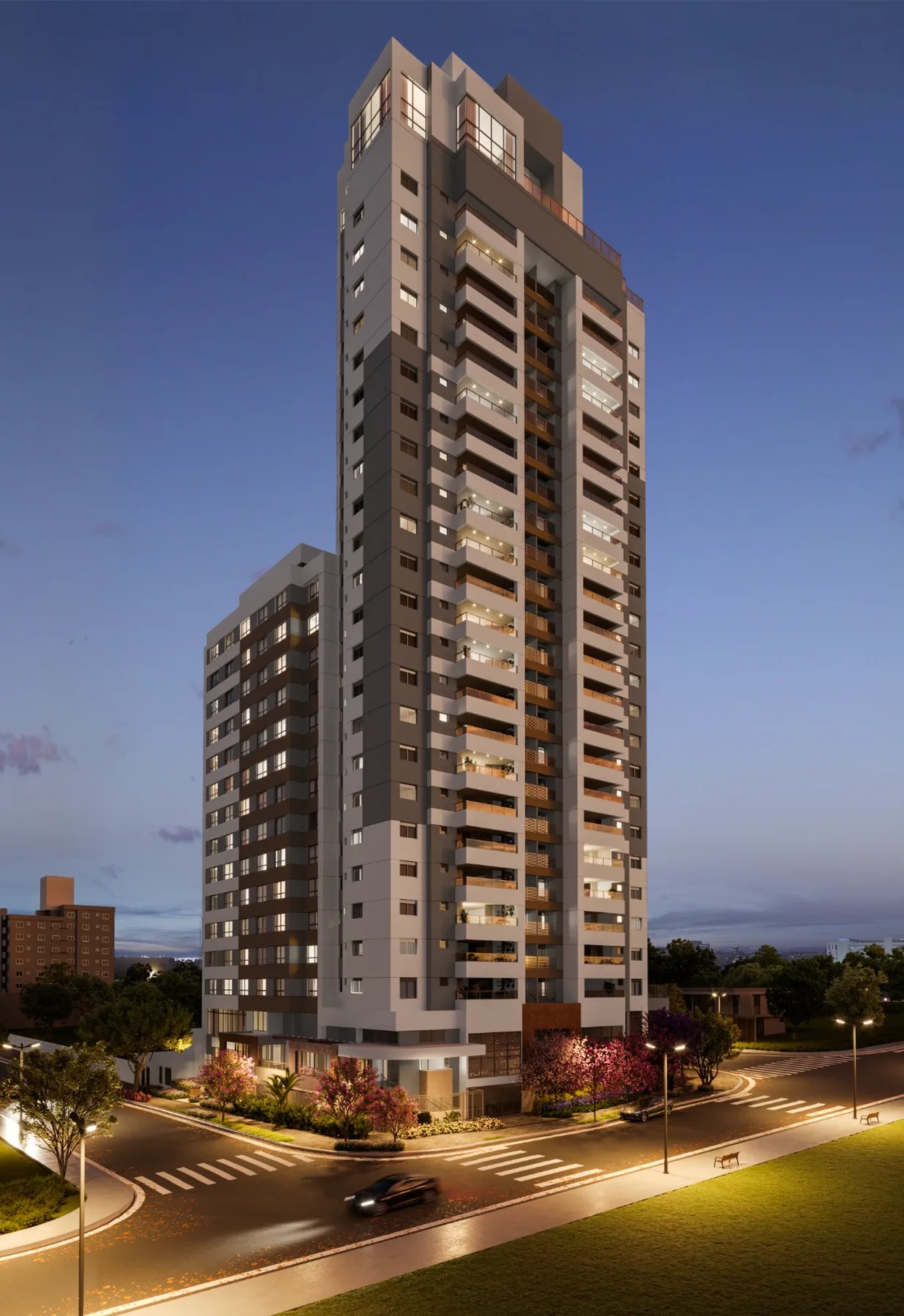 Fachada do Urbany Studios, lançamento em Brooklin, São Paulo