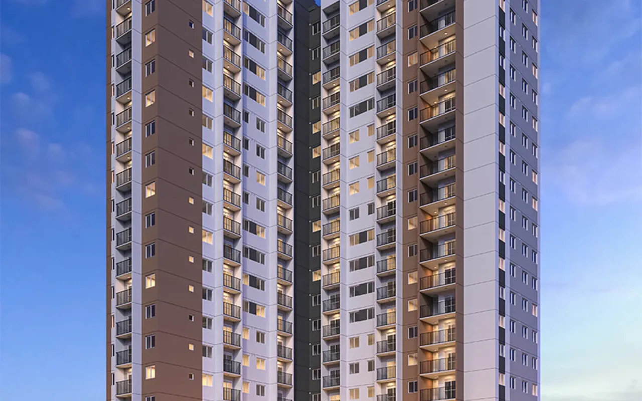 Fachada do Vibra Conselheiro Carrão, lançamento em Vila Carrão, São Paulo