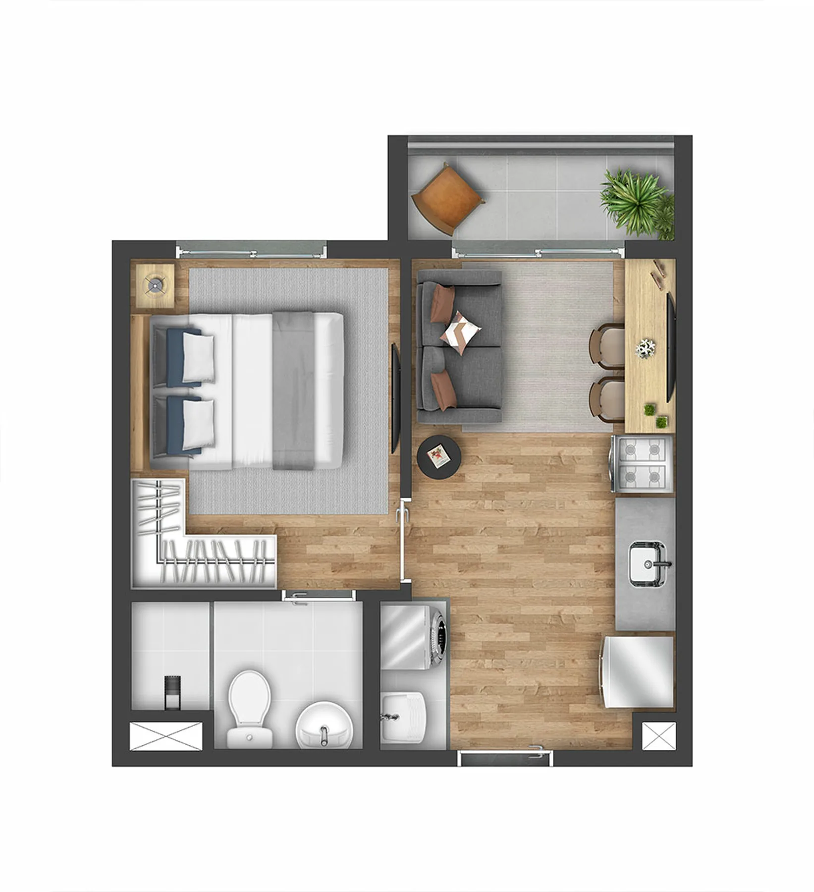 Planta do Vibra Conselheiro Carrão em Vila Carrão — 1 dormitório, 26 m²