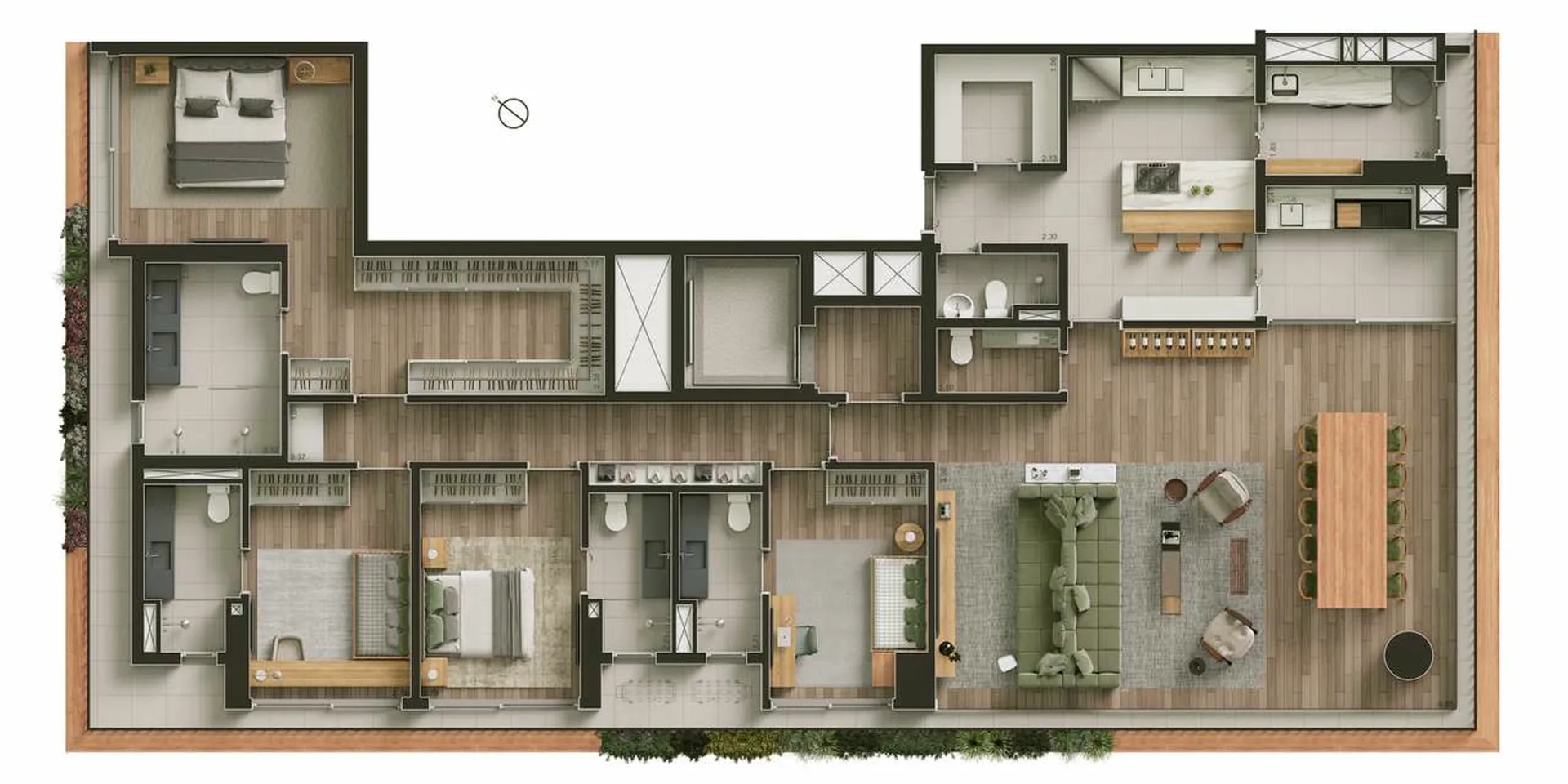 Planta do Visar Jardim Europa em Jardim Europa — 4 dormitórios, 245 m²