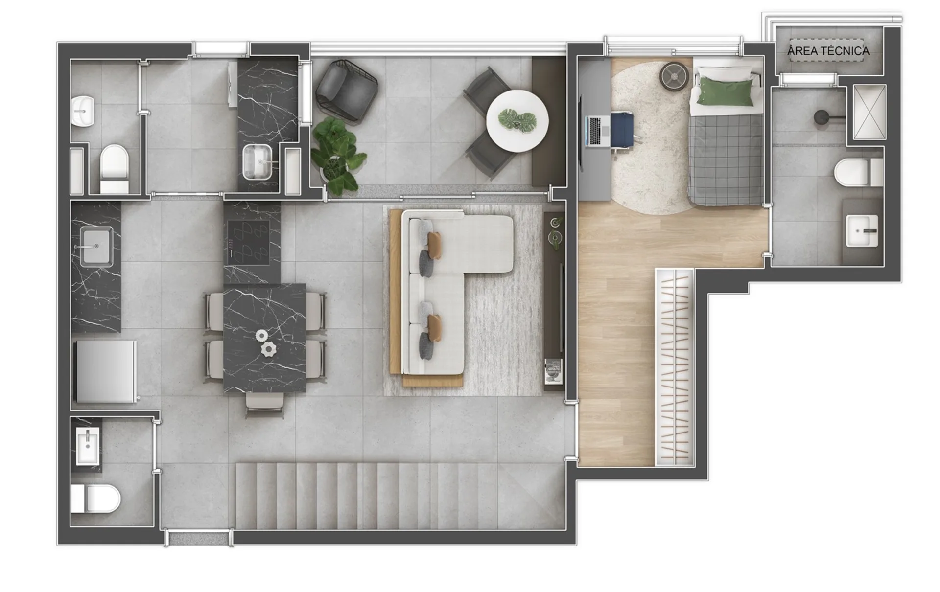 Planta do Vitacon João Ramalho em Perdizes — 3 dormitórios, 118 m²
