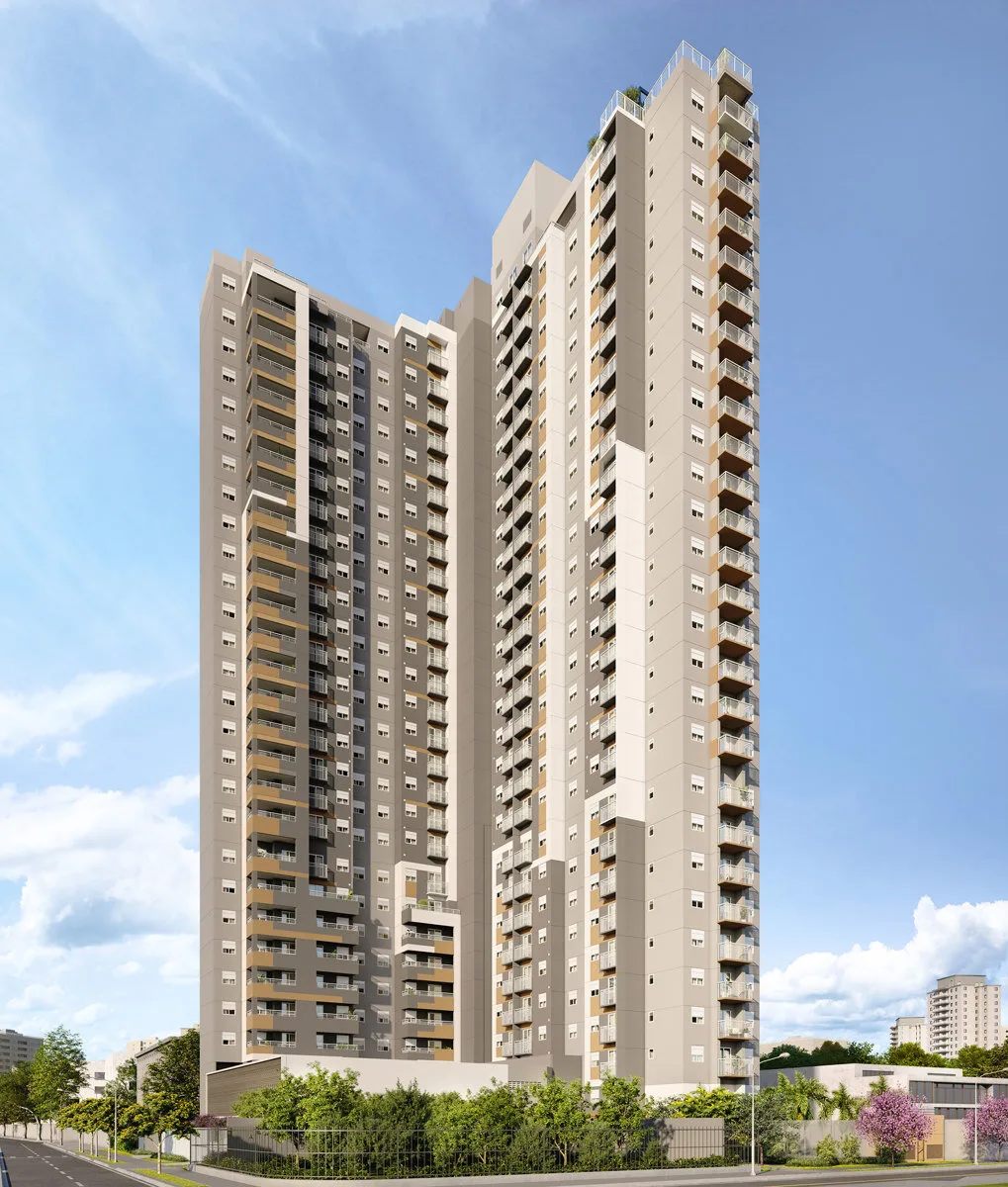 Fachada do Viva Benx Estação Campo Belo, lançamento em Campo Belo, São Paulo