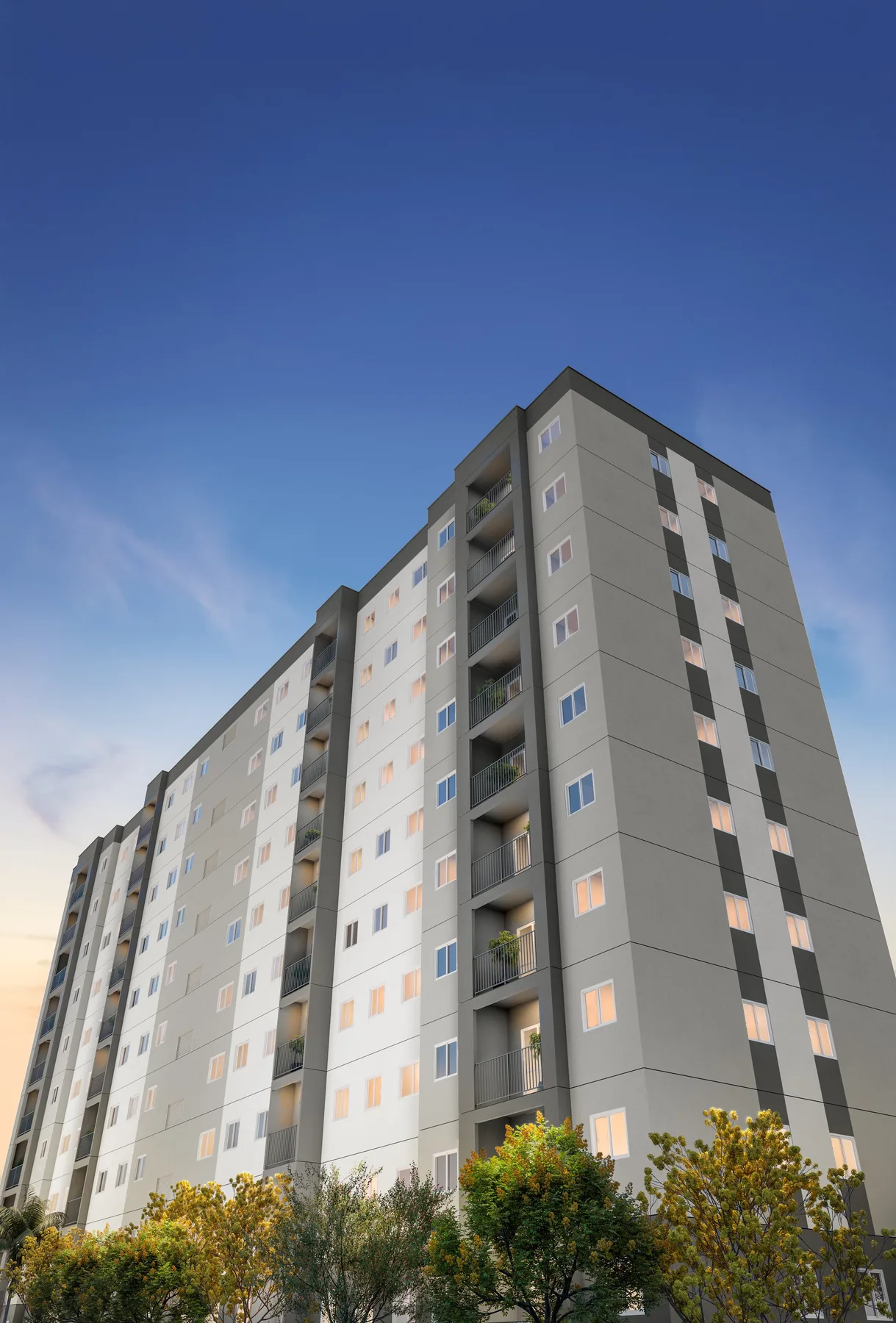 Fachada do Vivaz Nações Unidas 1, lançamento em Jurubatuba, São Paulo