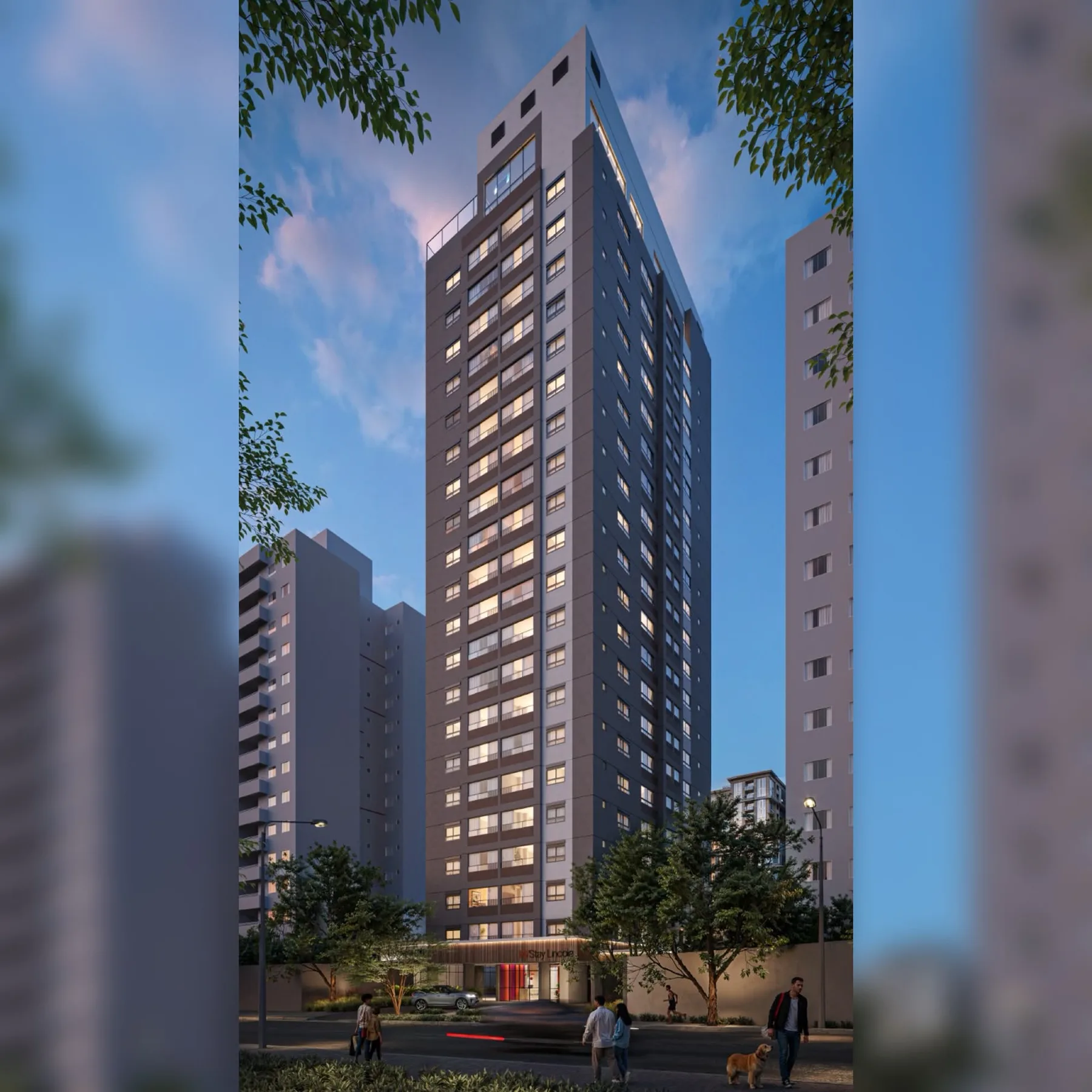 Fachada do W Stay Lincoln, lançamento em Perdizes, São Paulo
