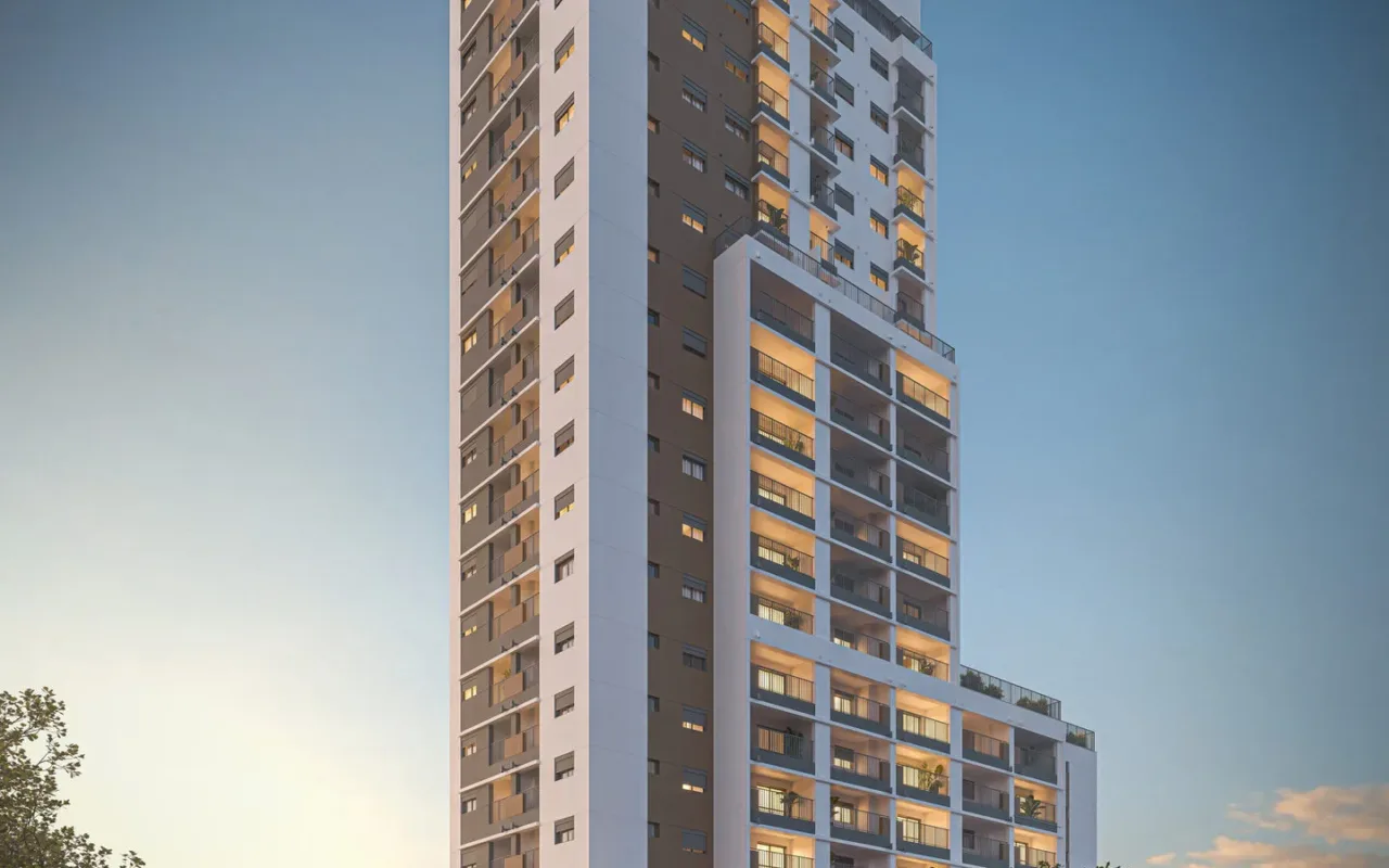 Fachada do Way Vila Carrão, lançamento em Vila Carrão, São Paulo