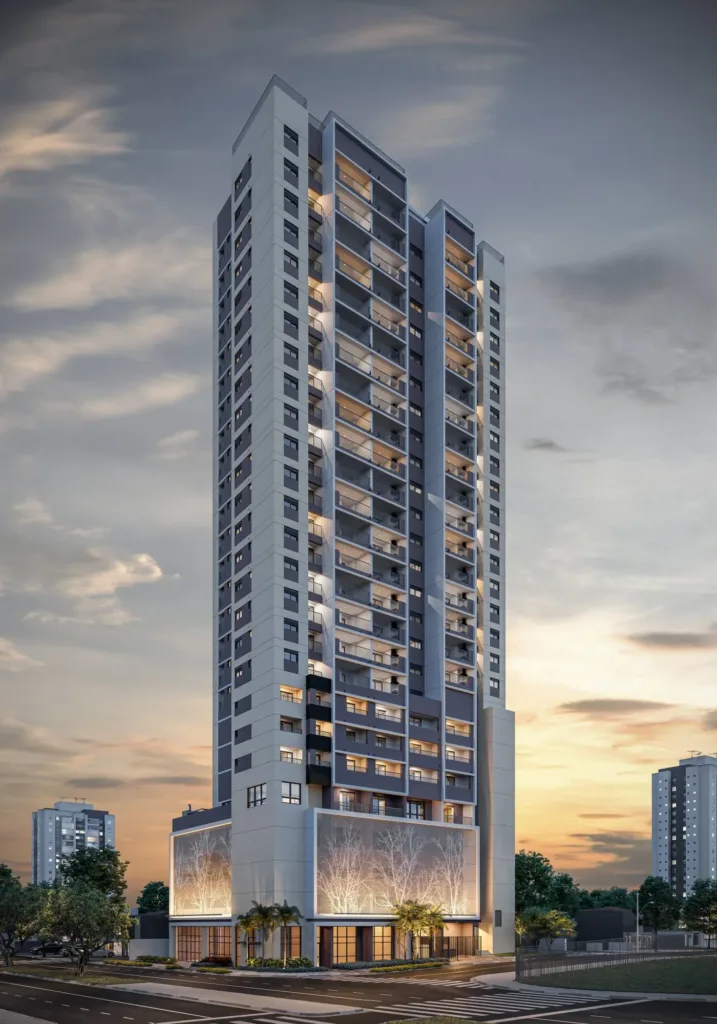 Fachada do empreendimento Zeit Brooklin – Short Stay