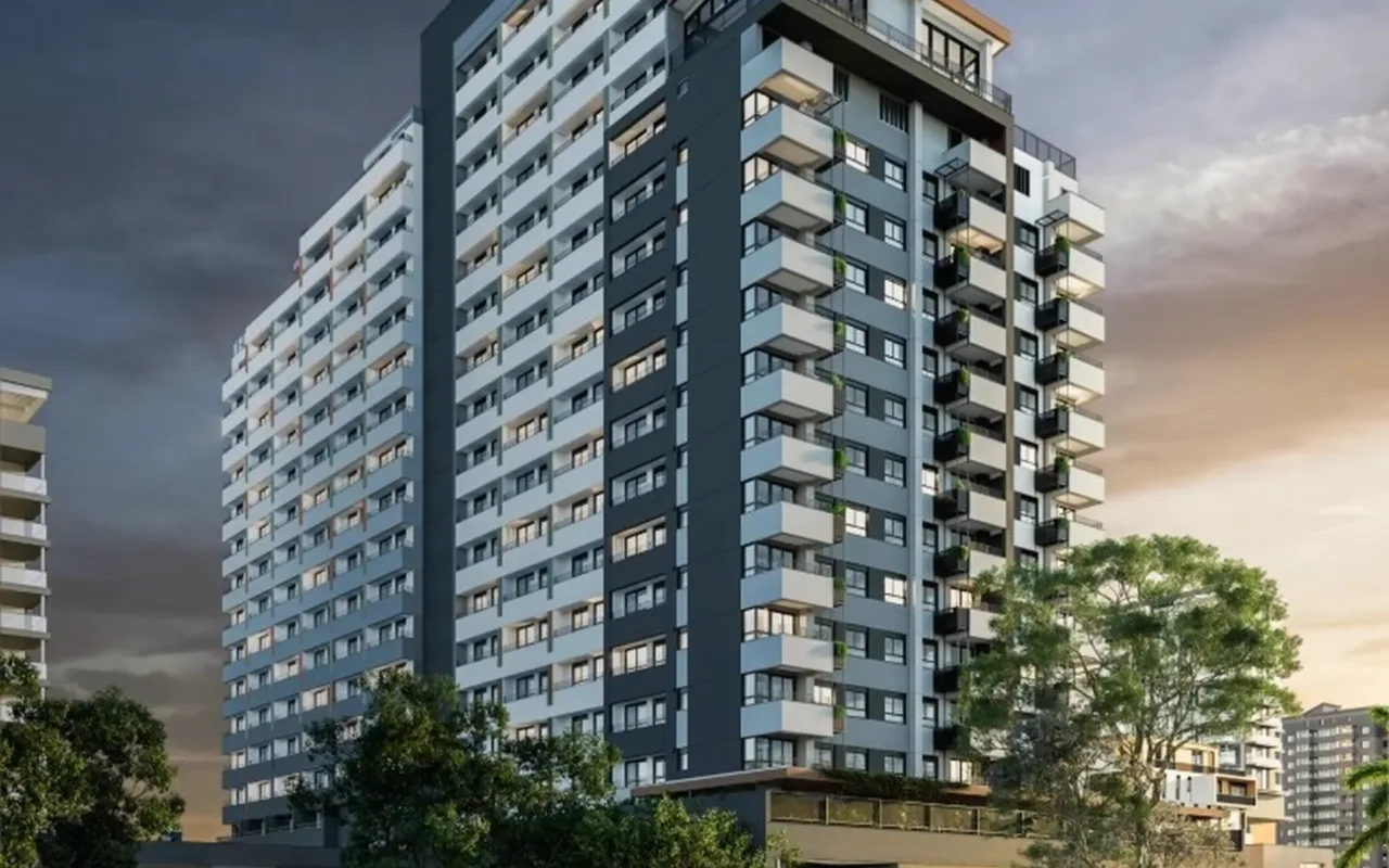 Fachada do Zenion, lançamento em Vila Olímpia, São Paulo