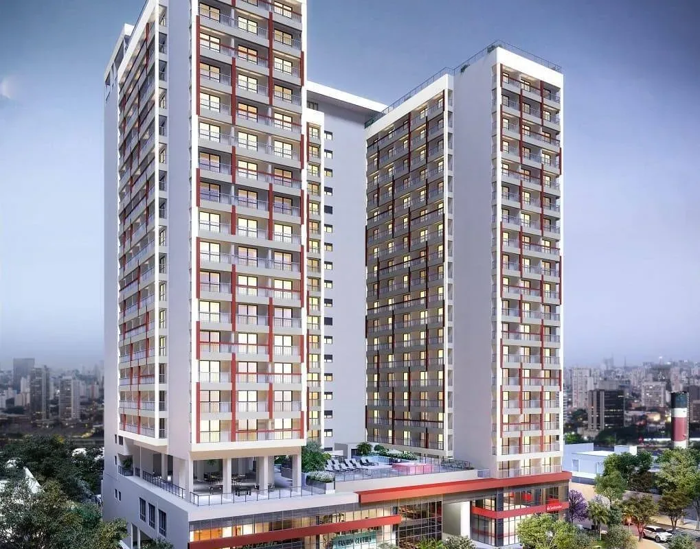 Fachada do Zip Brooklin, lançamento em Brooklin, São Paulo