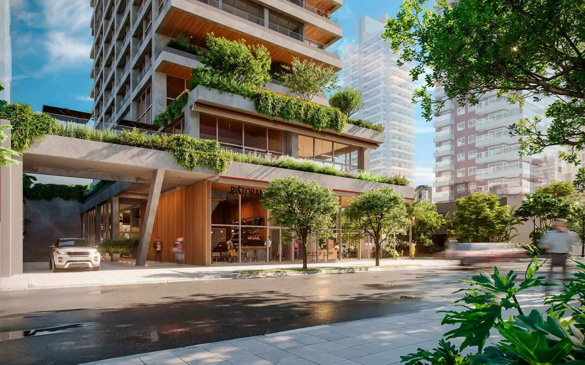 Fachada do 155 Jerônimo – Comercial, lançamento em Itaim Bibi, São Paulo