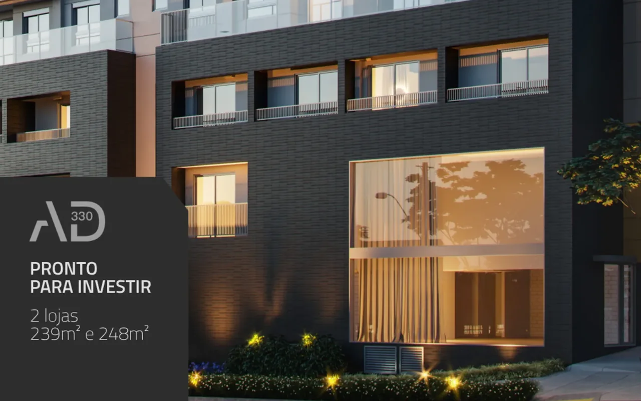 Fachada do AD 330 – Comercial, lançamento em Santo Amaro, São Paulo