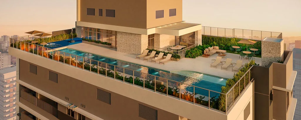 Vista aérea do Alameda Mará Residencial no Indianópolis, São Paulo