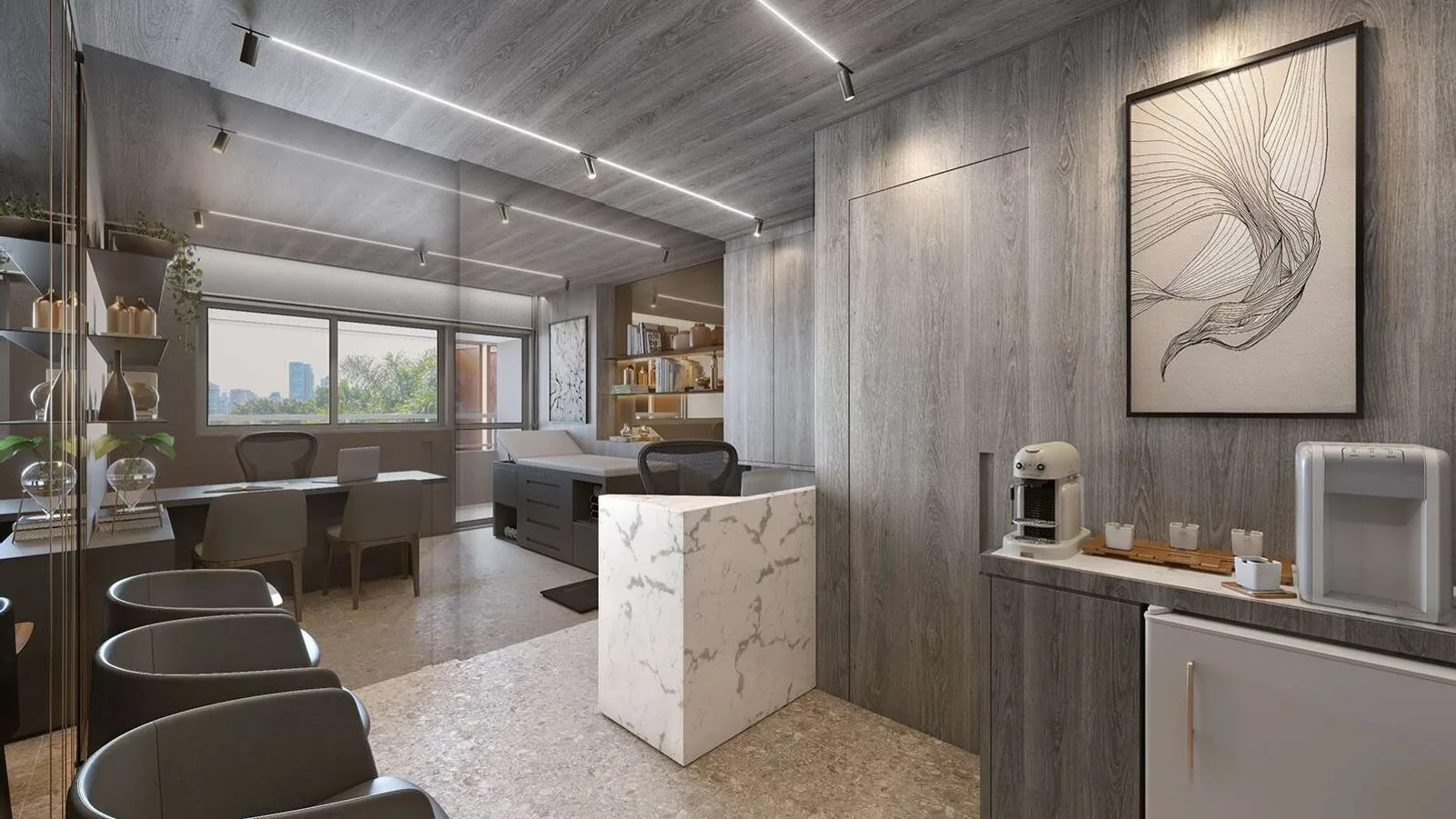Lazer sala do Ária Higienópolis – Comercial em Higienópolis, São Paulo