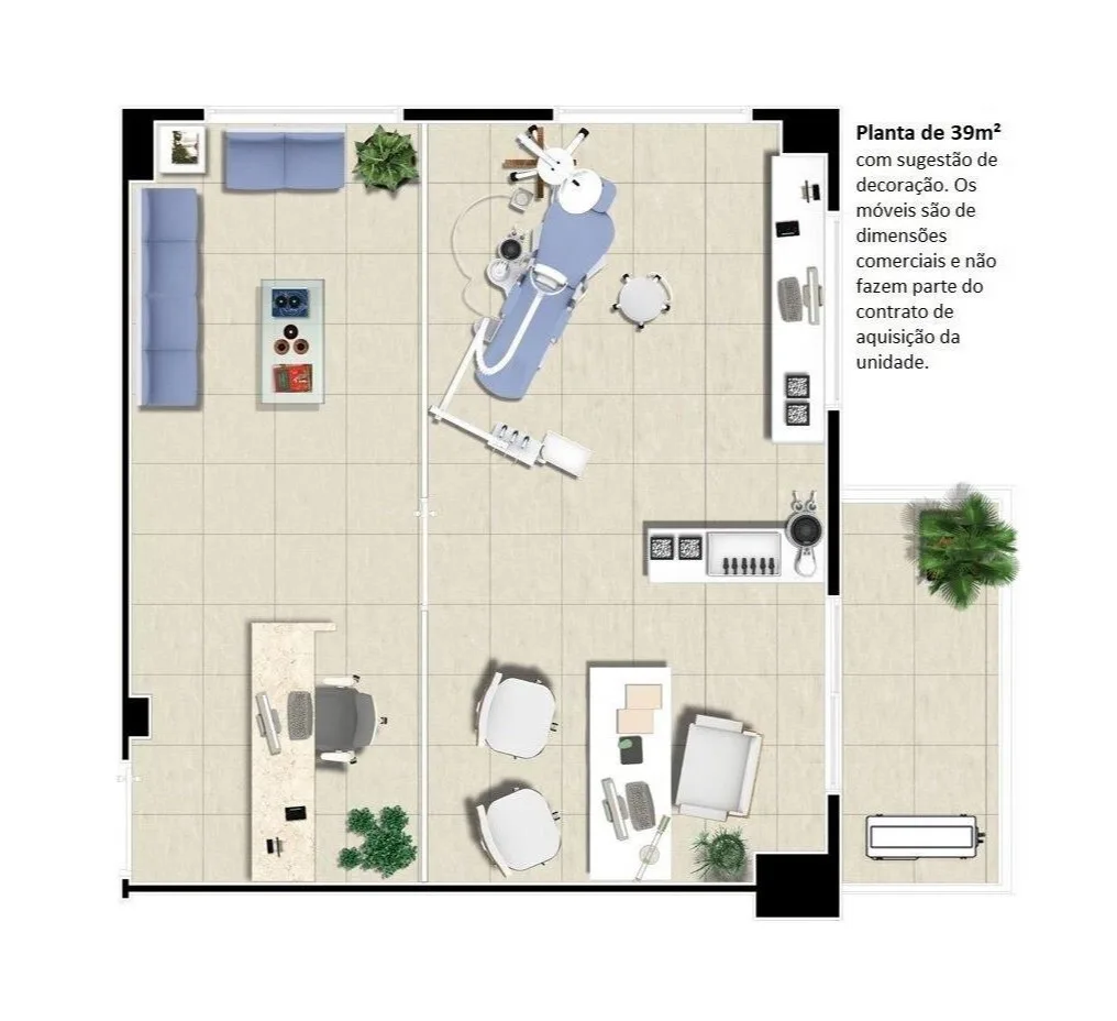 Planta do Business Tropical Center – Comercial em Vila Mariana — 39 m²