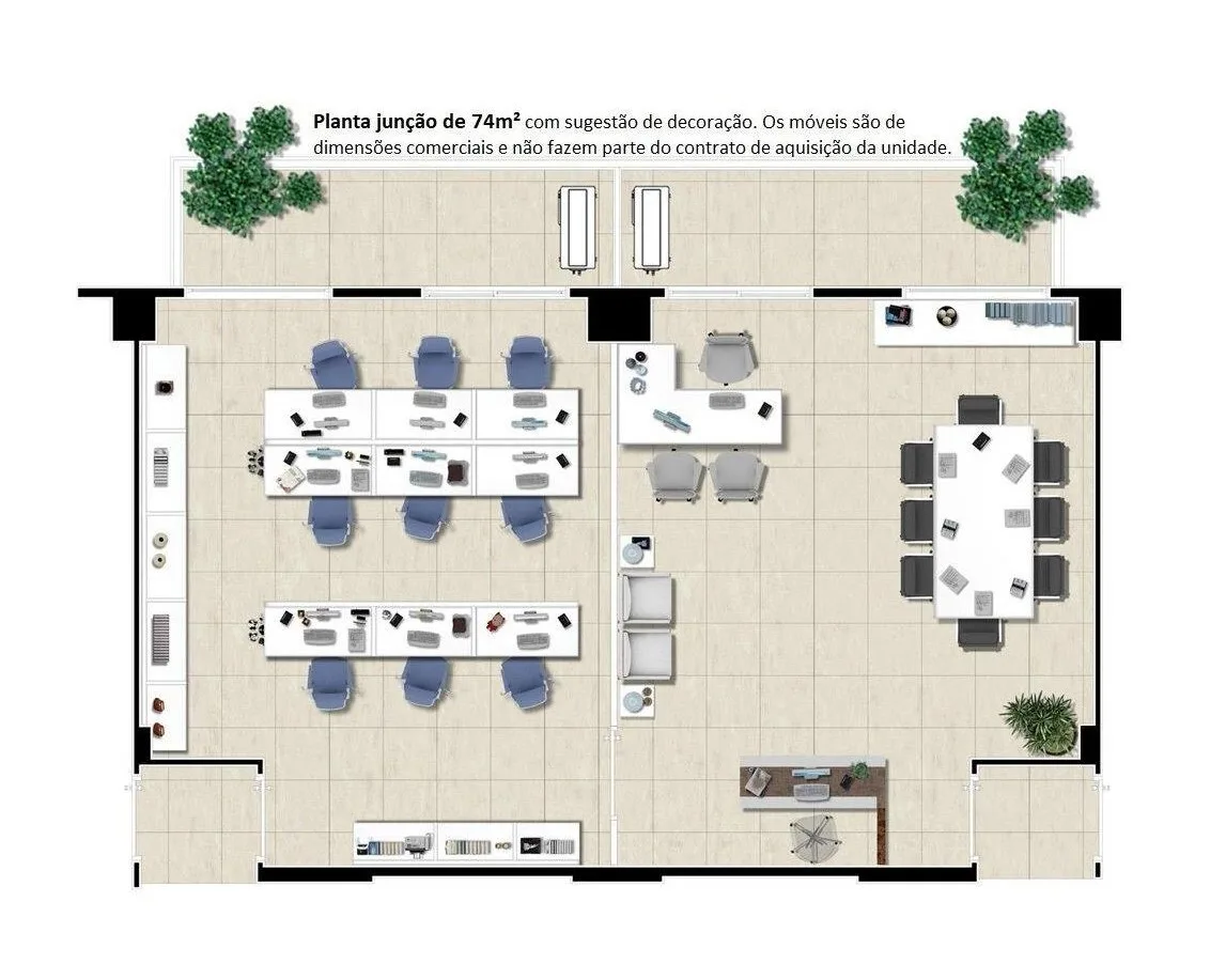 Planta do Business Tropical Center – Comercial em Vila Mariana — 74 m²
