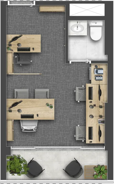 Planta do Connect Butantã – Comercial em Butantã — 21 m²