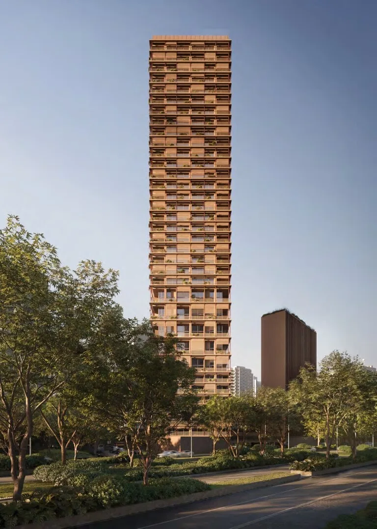 Fachada do Damata – Comercial, lançamento em Itaim Bibi, São Paulo