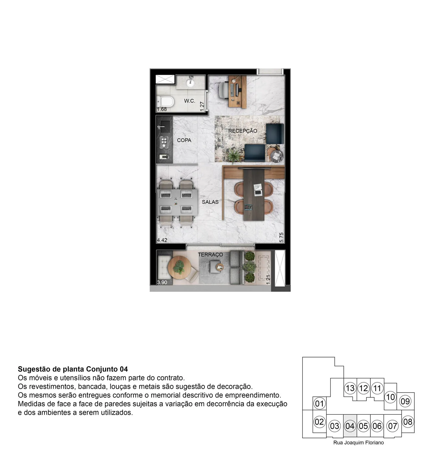Planta do DSG Itaim – Comercial em Itaim Bibi — 34 m²