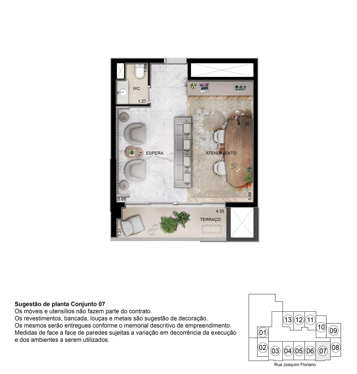 Planta do DSG Itaim – Comercial em Itaim Bibi — 41 m²