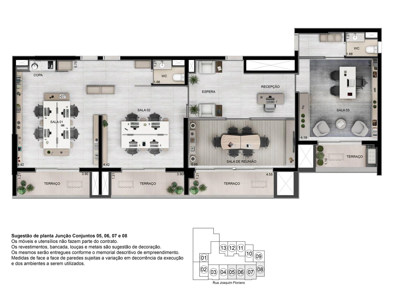 Planta do DSG Itaim – Comercial em Itaim Bibi — 143 m²
