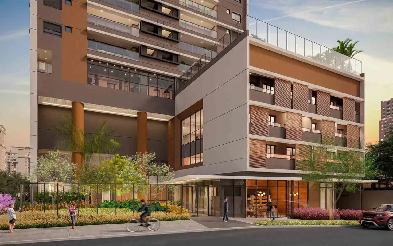 Fachada do Gaia Ibirapuera – Comercial, lançamento em Vila Clementino, São Paulo