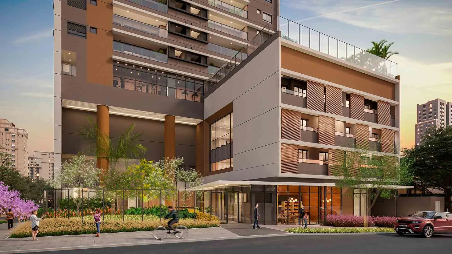 Fachada do Gaia Ibirapuera – Comercial, lançamento em Vila Clementino, São Paulo
