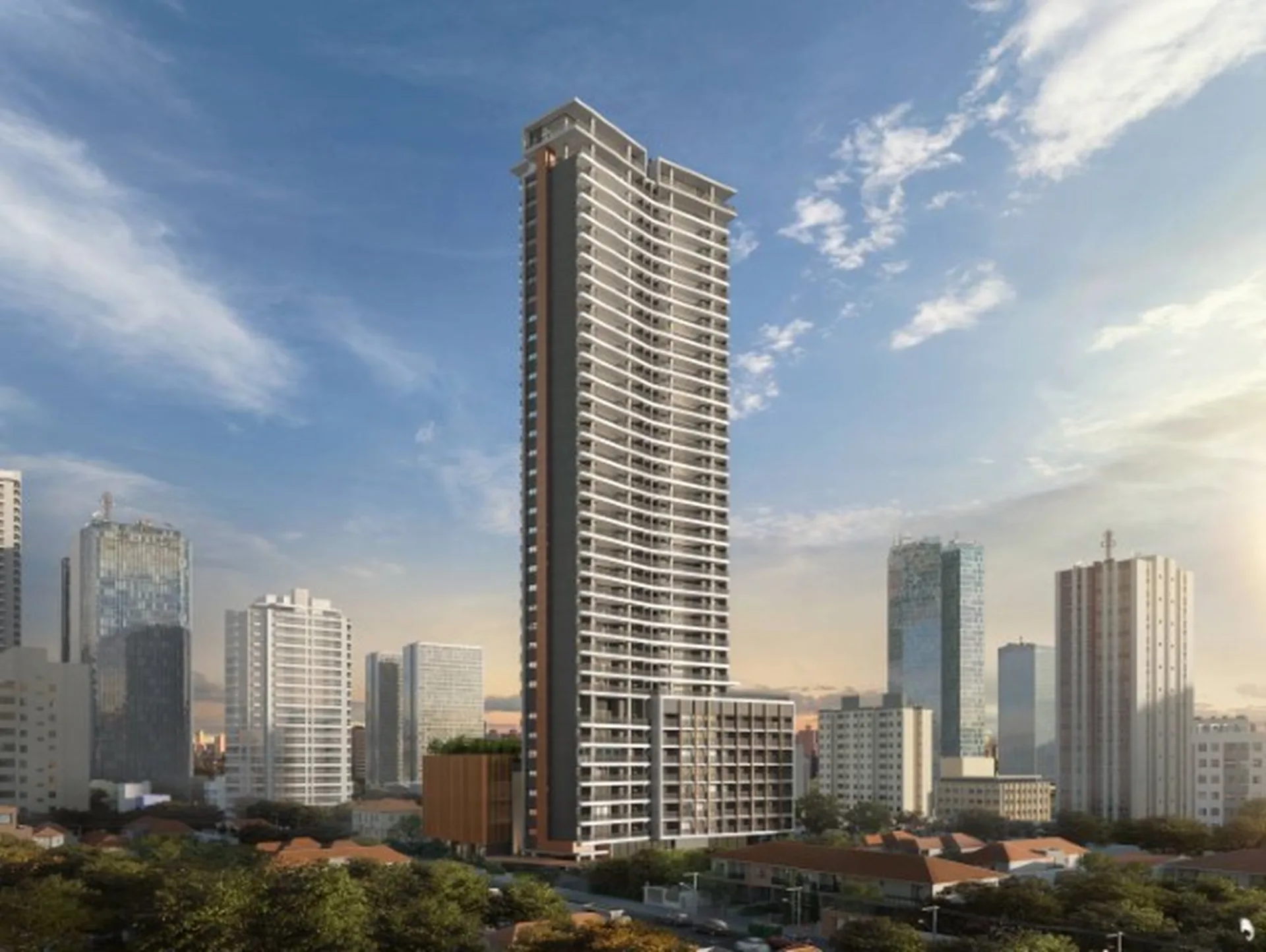 Fachada do H.I. Pinheiros – Comercial, lançamento em Pinheiros, São Paulo