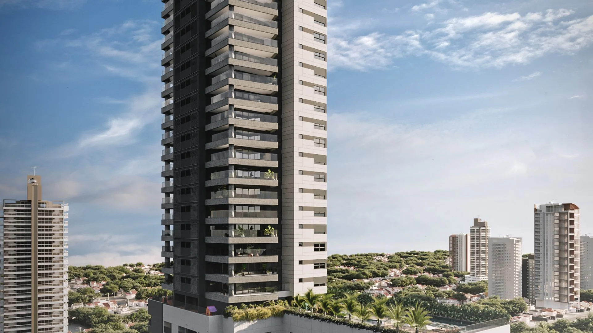 Fachada do Harmonia da Vila – Comercial, lançamento em Vila Madalena, São Paulo