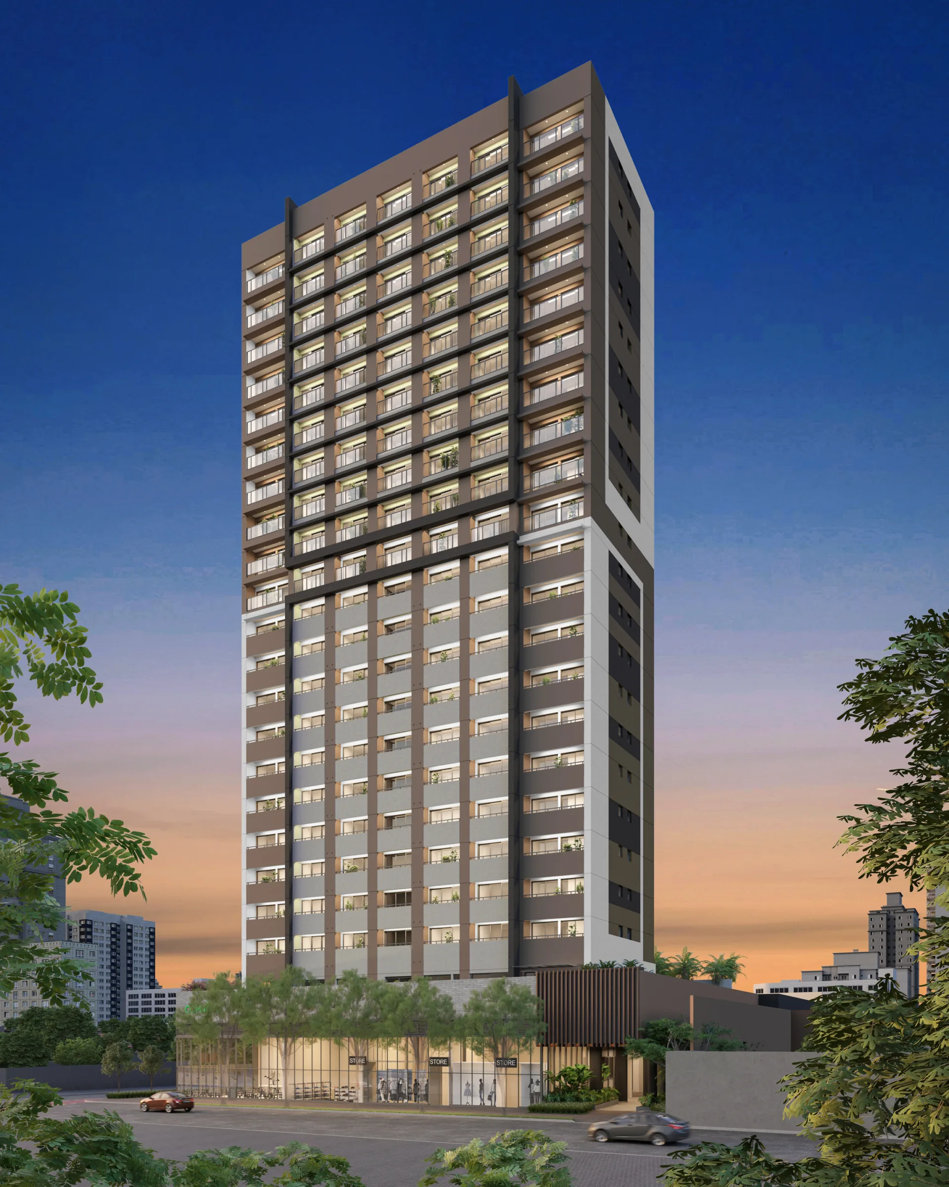 Fachada do Helbor Patteo Vila Mariana Life & Offices – Comercial, lançamento em Vila Mariana, São Paulo