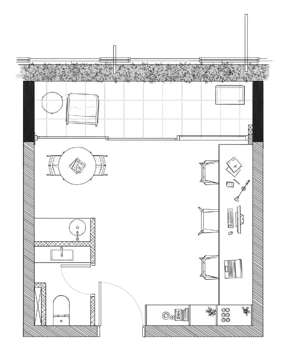 Planta do Iperó 111 – Comercial em Vila Madalena — 25,87 m²
