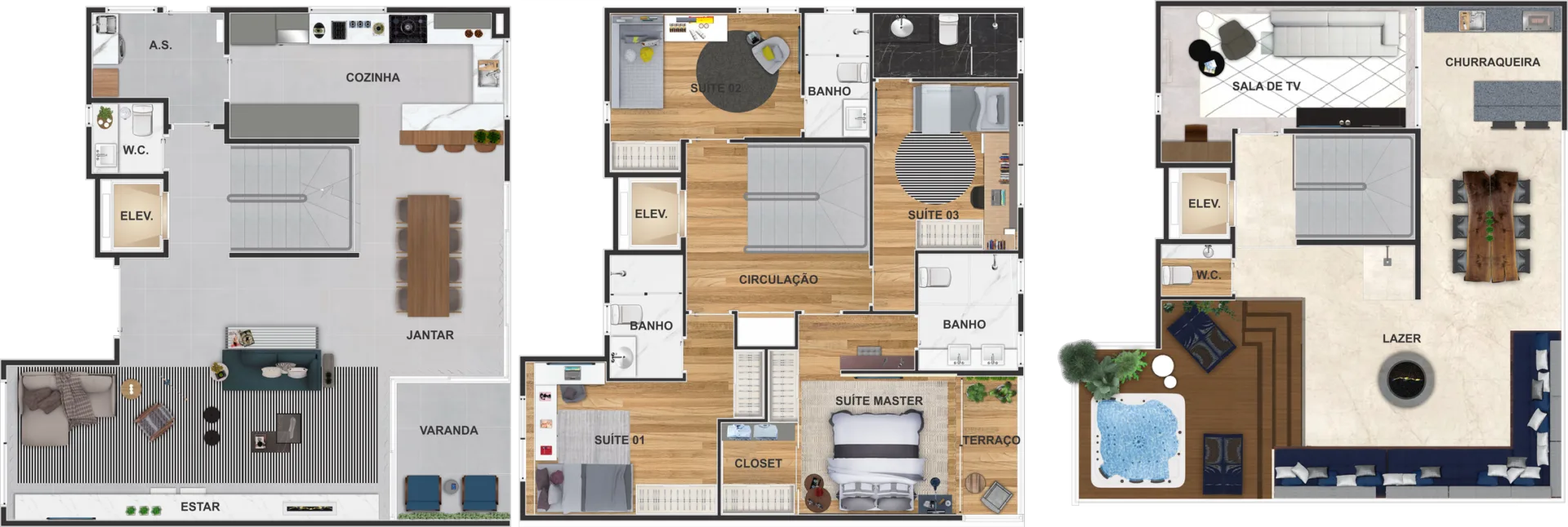 Planta do Land Chácara Flora — 4 dormitórios – 449 m²