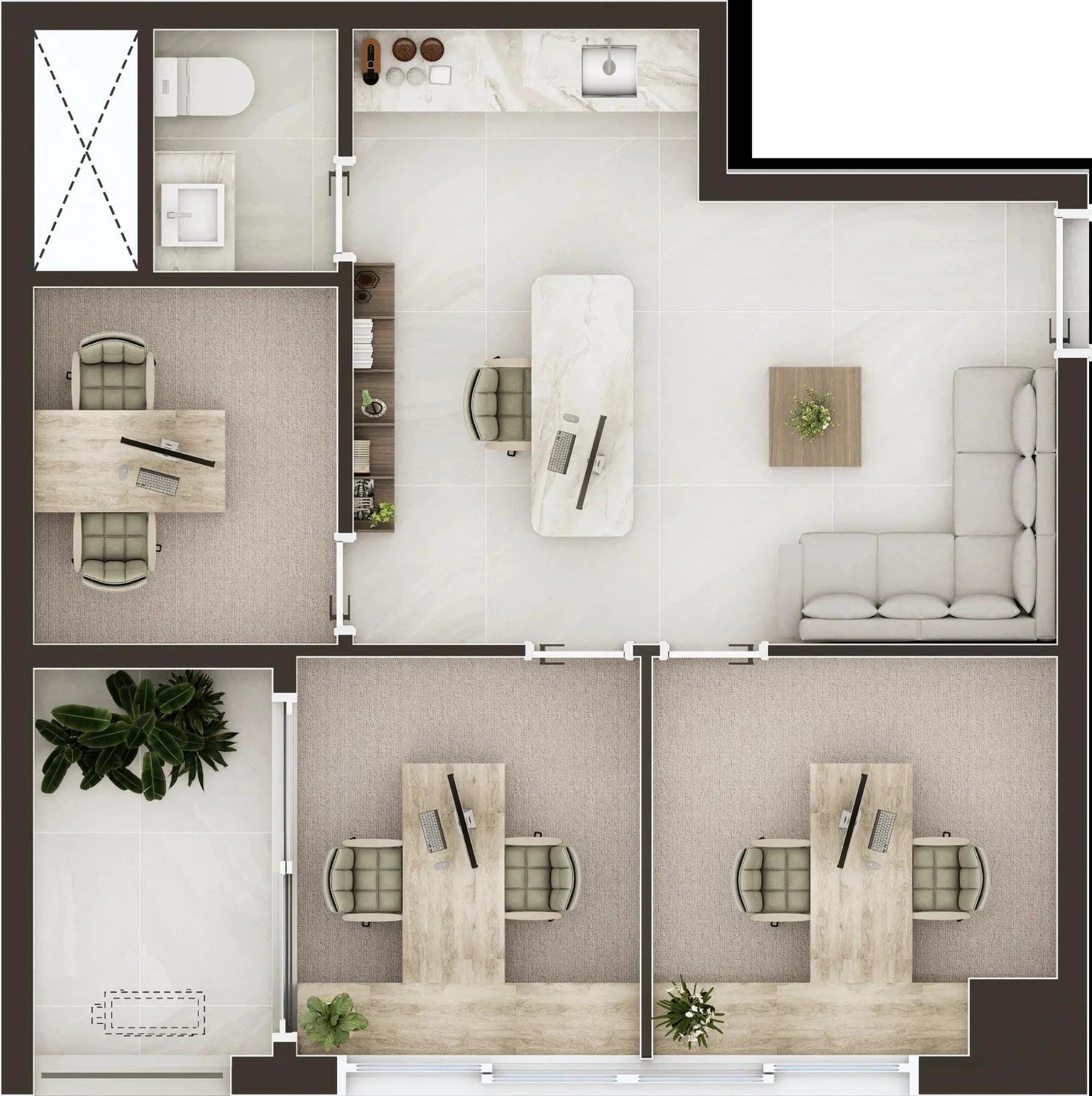 Planta do Matté João Moura – Comercial em Pinheiros — 51,46 m²