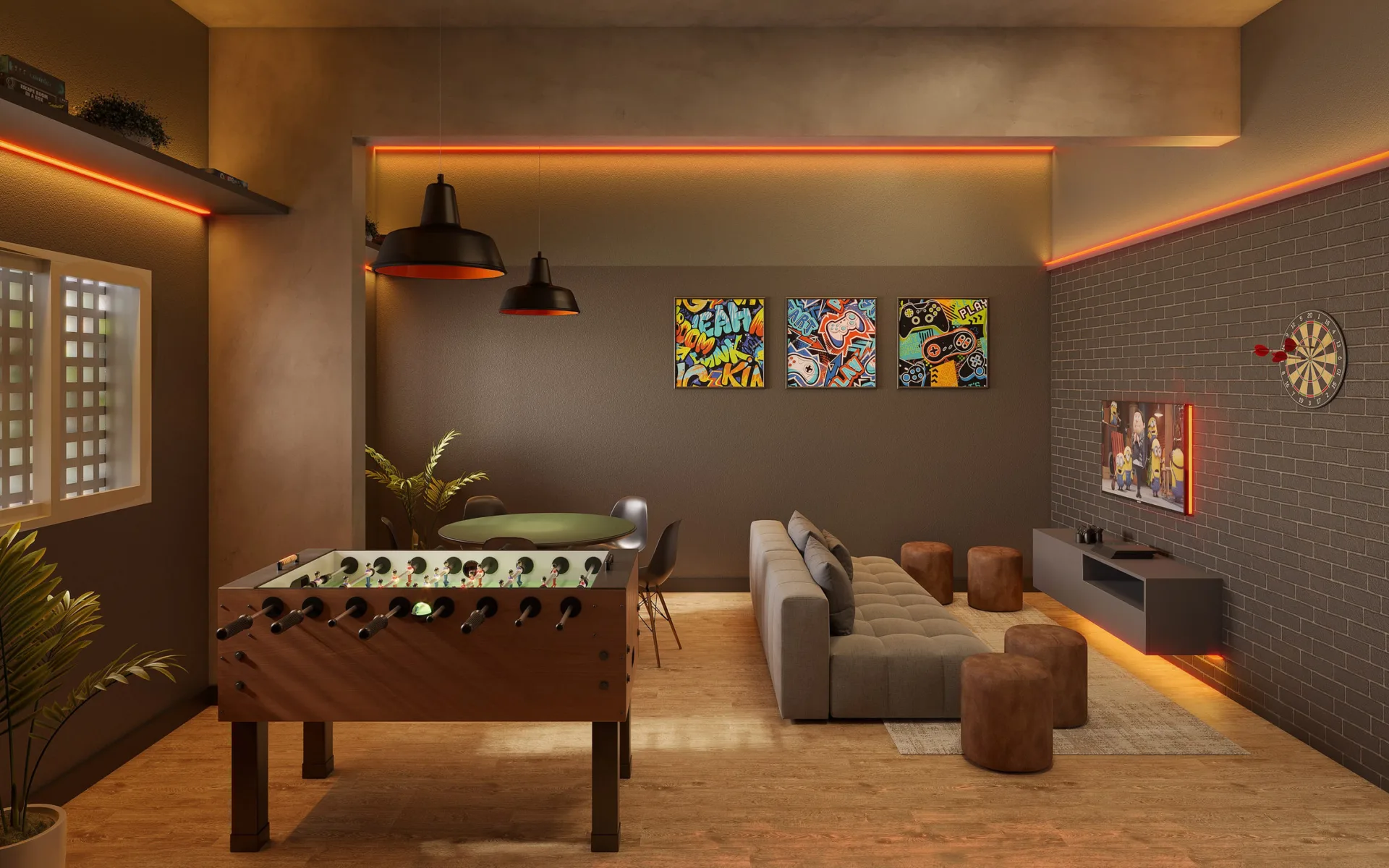 Lazer sala de jogos do Mitz Vila Sônia em São Paulo
