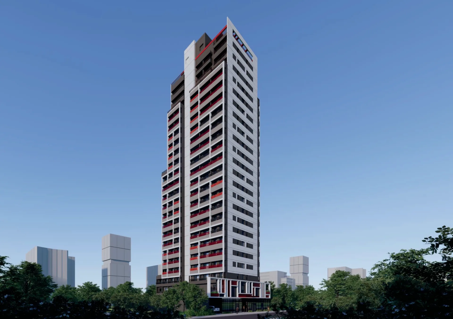 Fachada do Nurban Venâncio – Comercial, lançamento em Perdizes, São Paulo