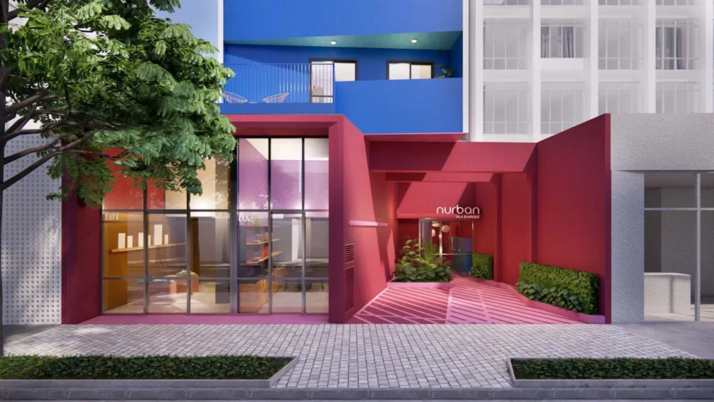 Fachada do empreendimento Nurban Vila Buarque – Comercial