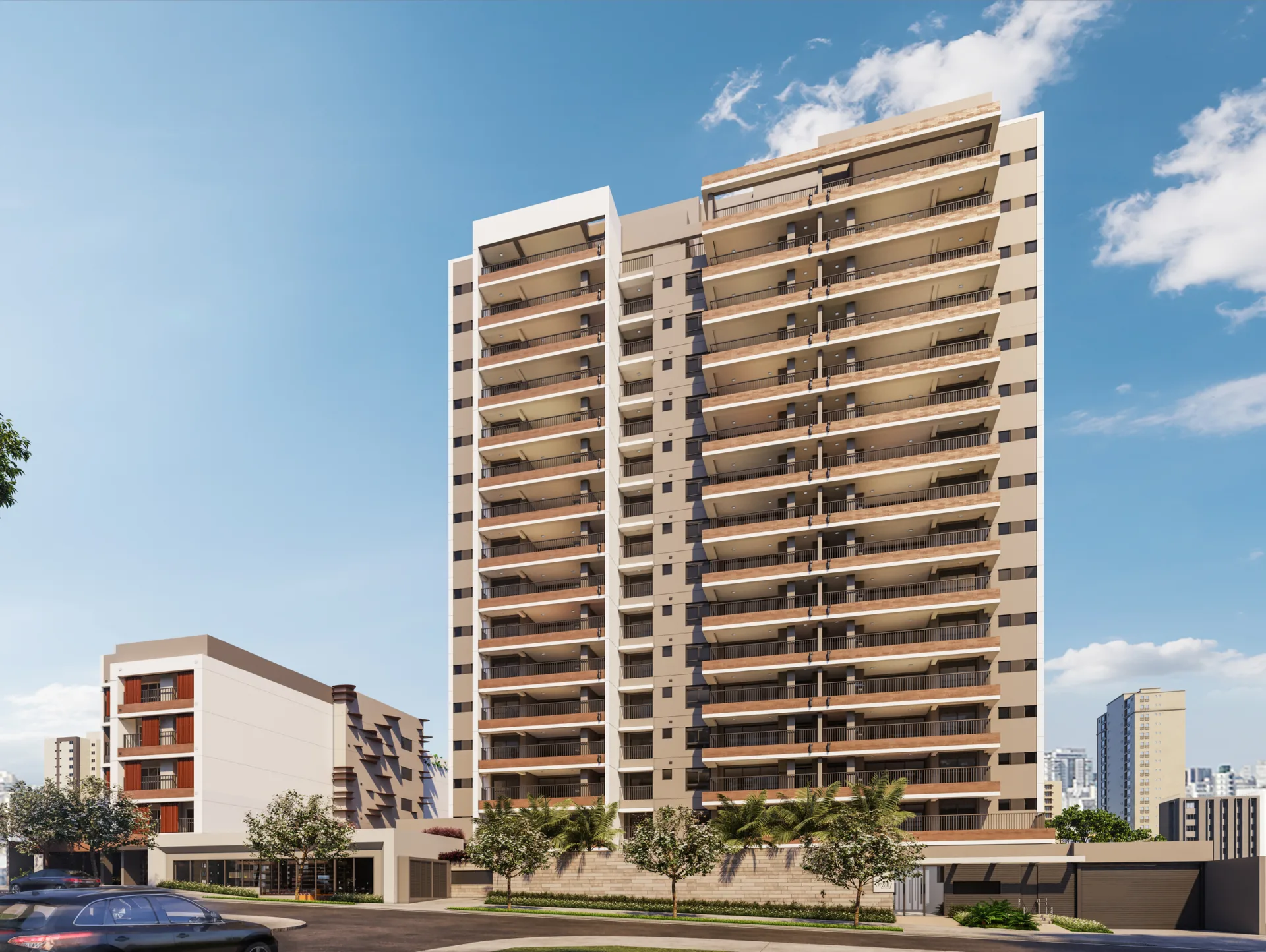 Fachada do Organy Singular – Comercial, lançamento em Vila Clementino, São Paulo