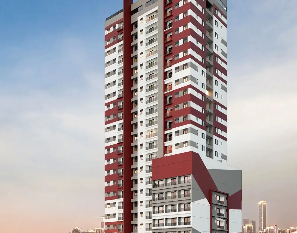 Fachada do Panorama Patriarca, lançamento em Cidade Patriarca, São Paulo