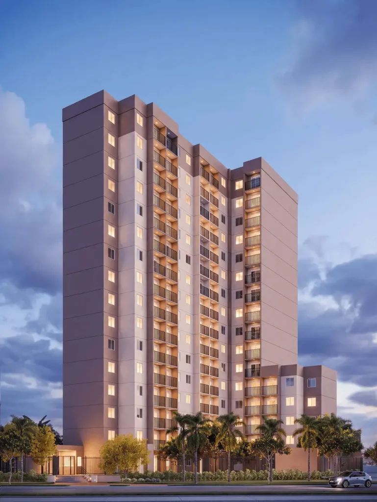 Fachada do empreendimento Plano&Mais Barra Funda Thomas Edison – Fase 1