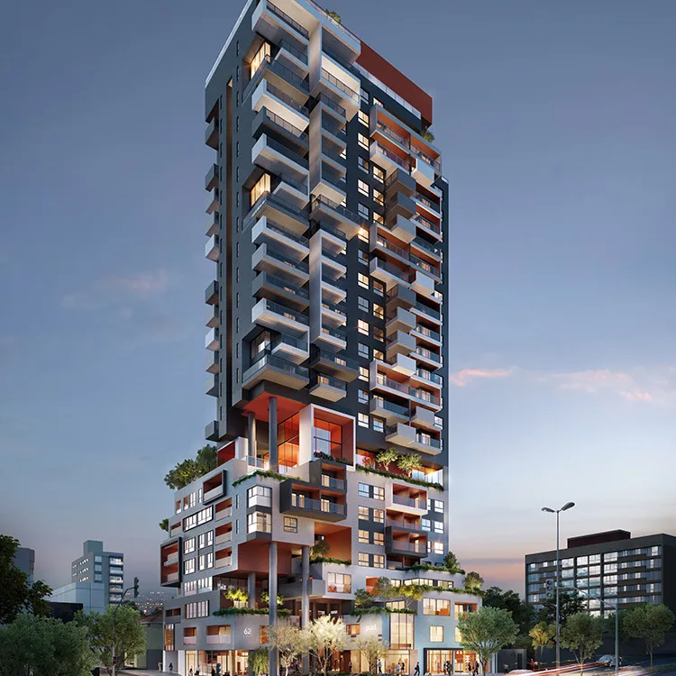 Fachada do POD Pinheiros – Comercial, lançamento em Pinheiros, São Paulo