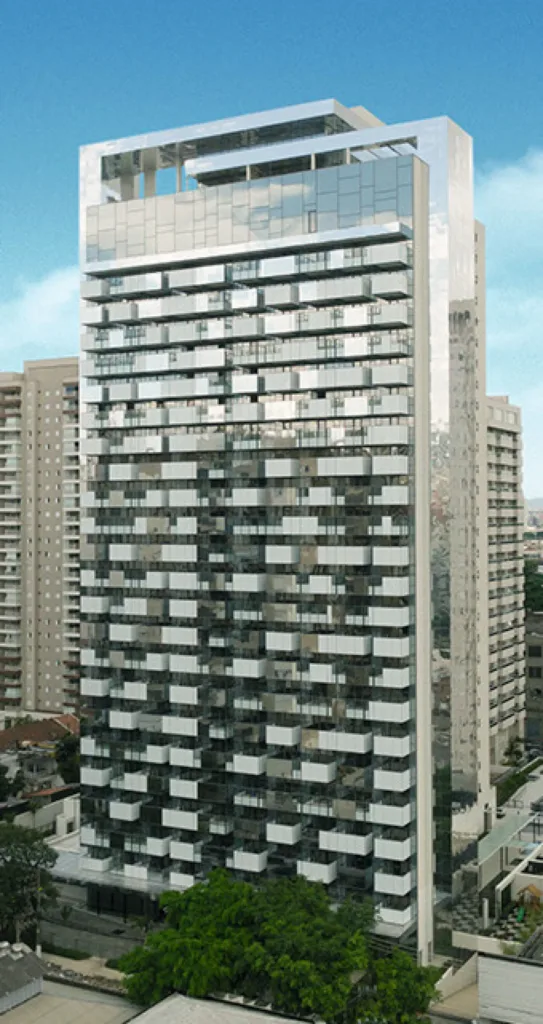 Fachada do empreendimento Setin Midtown Pacaembu Office – Comercial