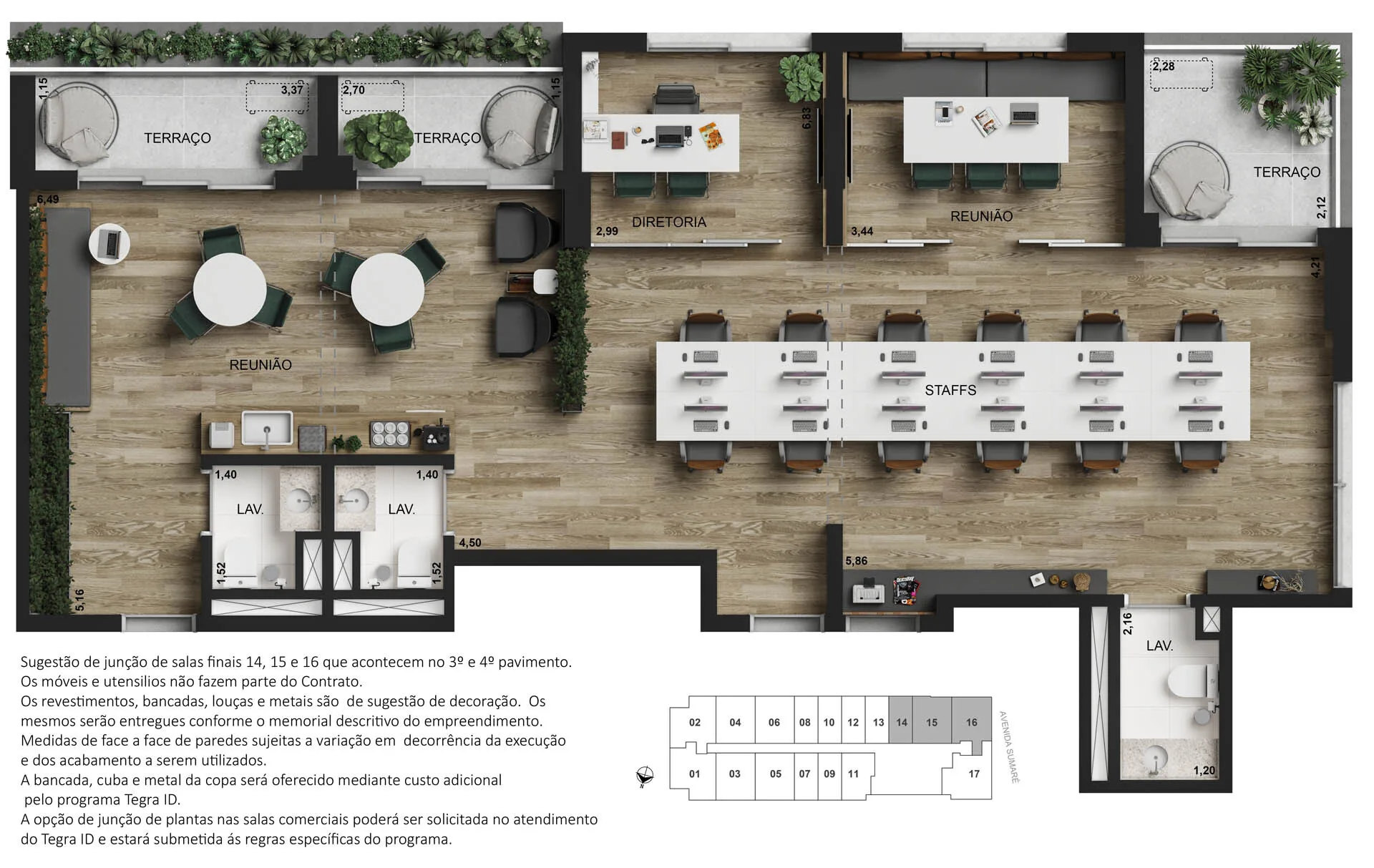 Planta do Soma Perdizes – Comercial em Perdizes — 113,5 m²