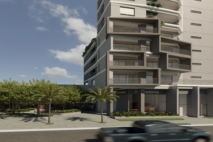 Fachada do Tangram Conceição – Comercial, lançamento em Conceição, São Paulo