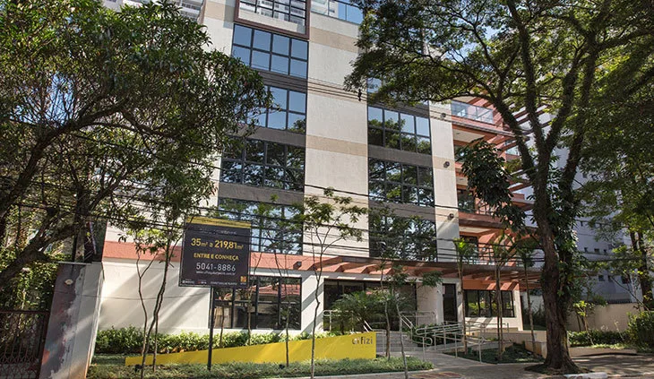Fachada do Uffizi Gallery Work – Comercial, lançamento em Campo Belo, São Paulo