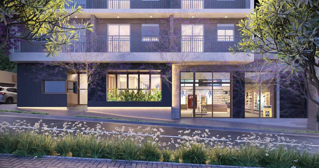 Fachada do empreendimento Unique Fit Vila Mariana – Comercial