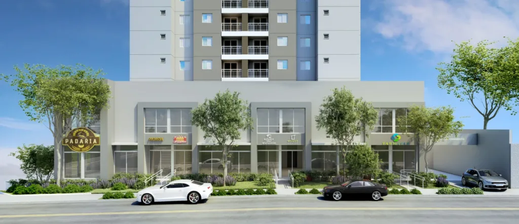 Fachada do empreendimento Vera Cruz – Comercial