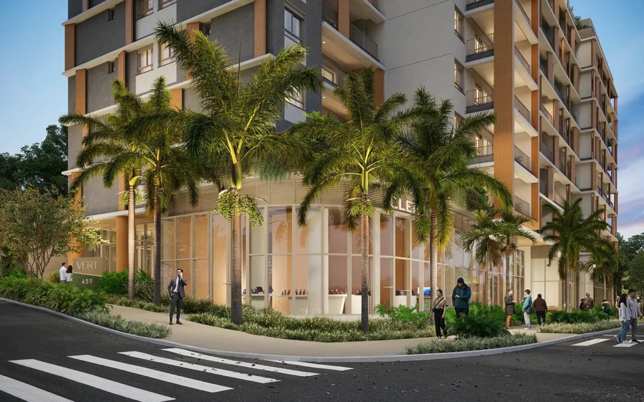 Fachada do Vert Vila Nova – Comercial, lançamento em Vila Nova Conceição, São Paulo