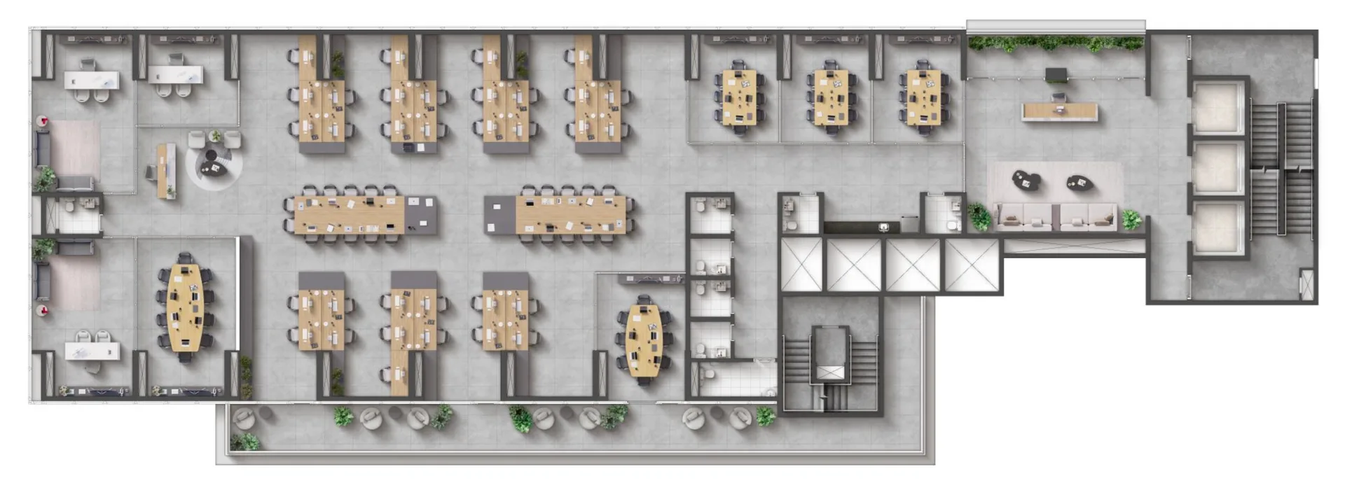 Planta do Vici Faria Lima – Comercial em Pinheiros — 660 m²