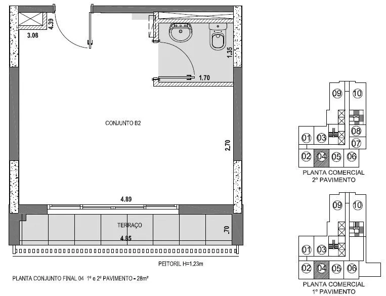 Planta do Viva Benx Pinheiros – Comercial em Pinheiros — 28 m²